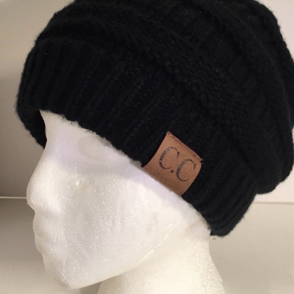 C.C Black Beanie Knit Hat